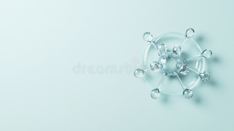 A 3D rendering of a molecular structure. vector illustration