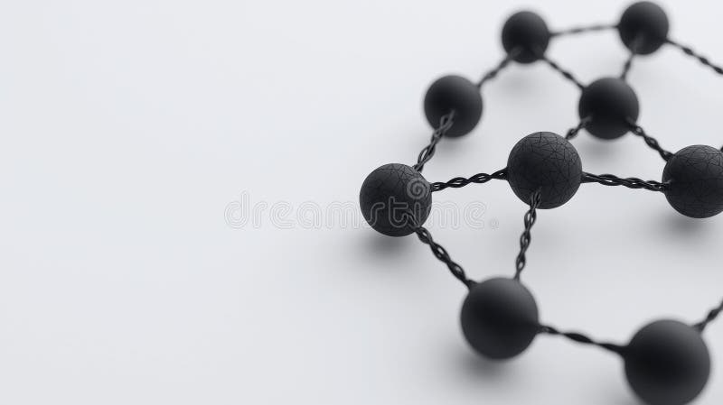 A 3D rendering of a molecular structure. royalty free illustration