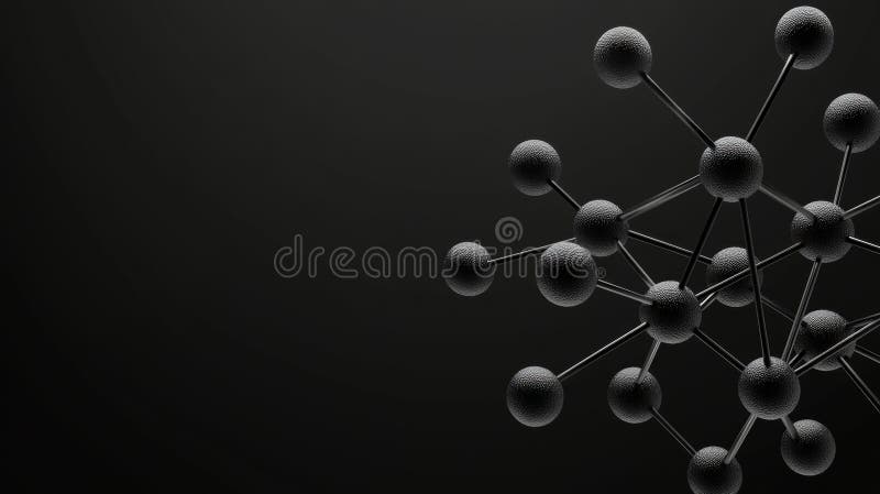 A 3D rendering of a molecular structure. royalty free illustration