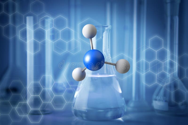 3d rendering molecule on a displayed on a medical interface royalty free illustration