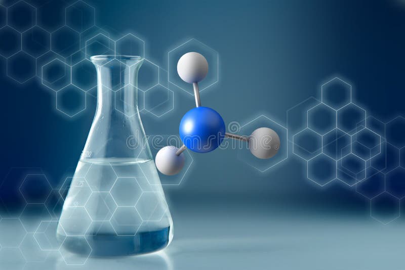 3d rendering molecule on a displayed on a medical interface royalty free illustration