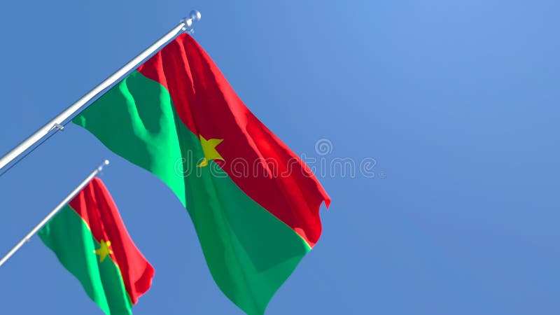 Burkina Faso Marked with a Flag on the Map Stock Image - Image of flag,  land: 137427203