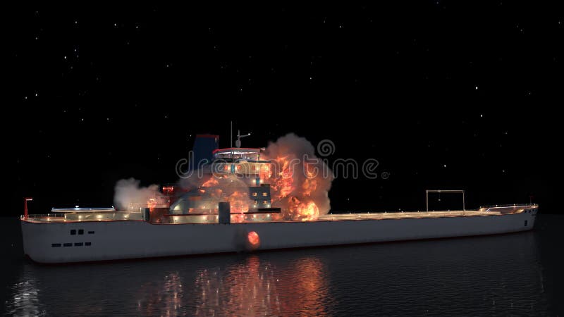 3D rendering of the naval ship stock illustration