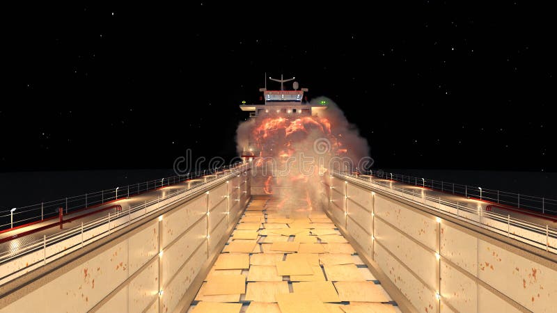 3D rendering of the naval ship vector illustration