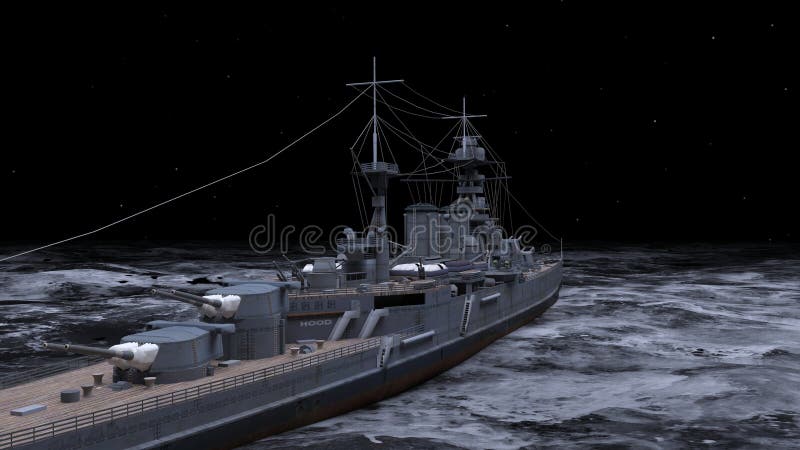 3D rendering of the naval ship stock illustration