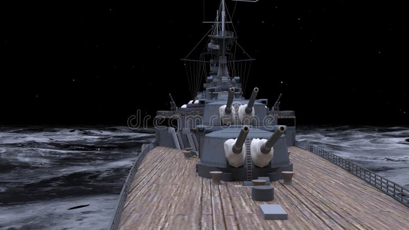 3D rendering of the naval ship royalty free illustration