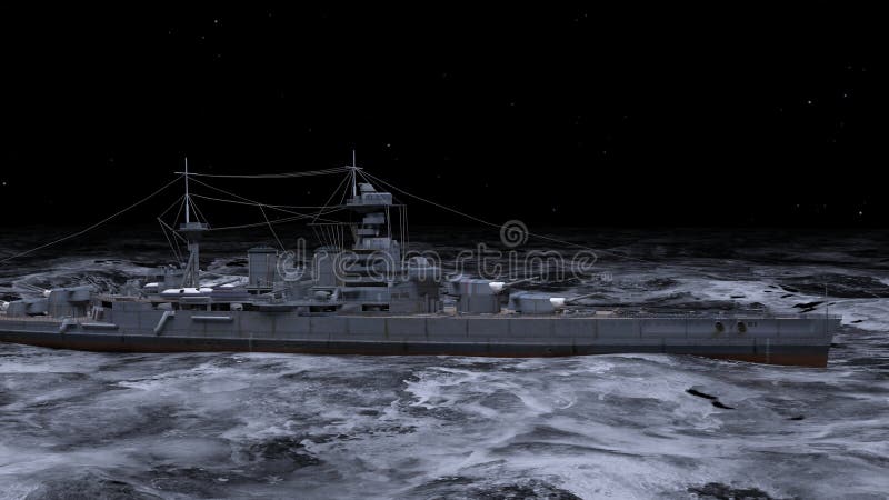 3D rendering of the naval ship vector illustration