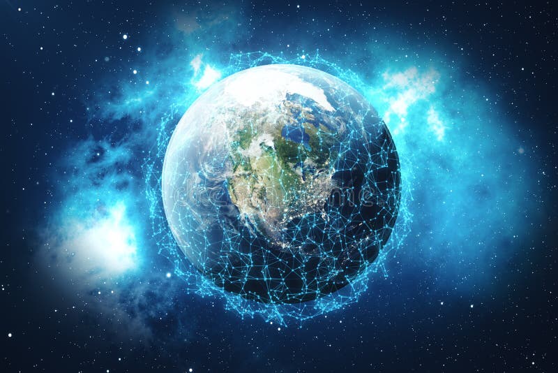 3D Rendering Network and Data Exchange Over Earth in Space