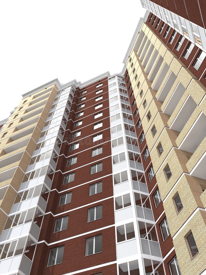 3d rendering nowożytny kondygnacja budynek mieszkalny ilustracja wektor 3d rendering nowożytny kondygnacja budynek mieszkalny ilustracja wektor