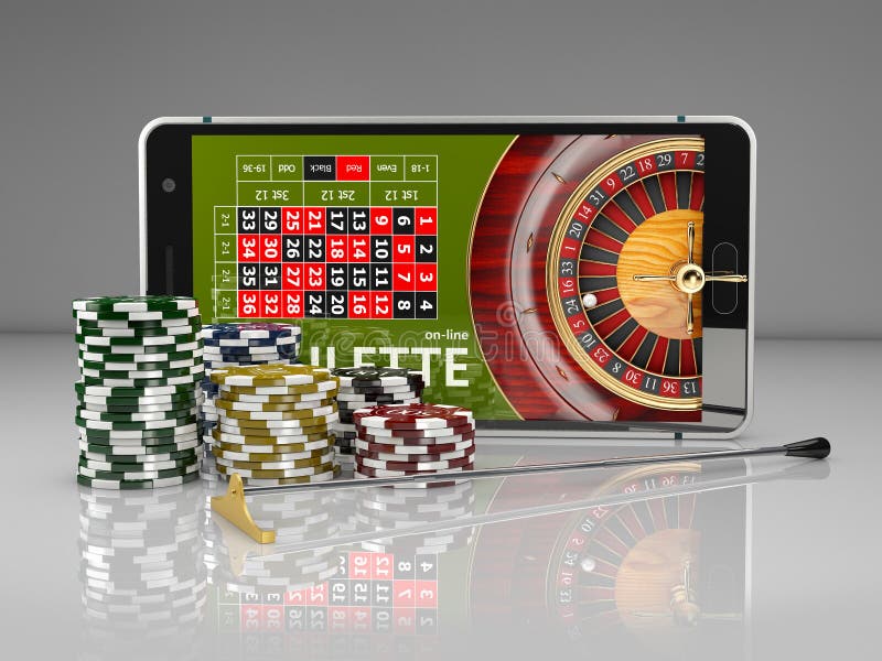 3d Rendering of Online Internet Casino App, Roulette with Phone, Gambling  Casino Games. Stock Illustration - Illustration of finger, marketing:  162597286