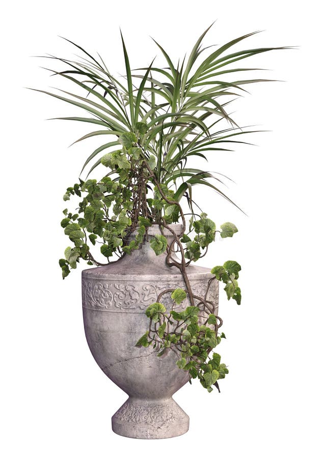 3D Rendering Outdoor Planter on White royalty free illustration