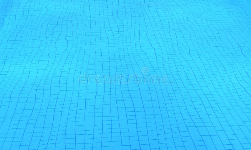 3d rendering of pool or ocean water caustic texture background. Pool water swimming pool with shiny rays. Clear with shining seamless caustic texture