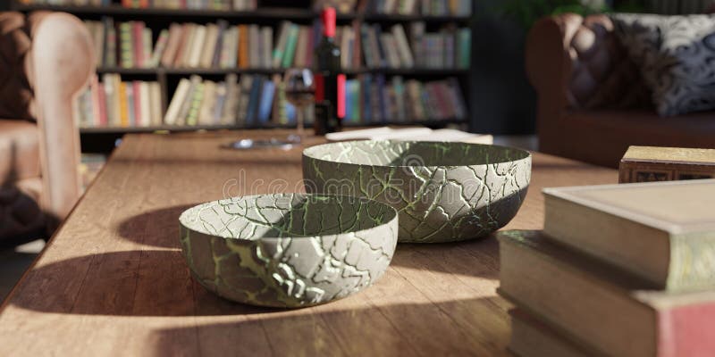 3D Rendering Private Library royalty free illustration