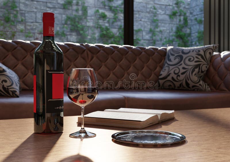 3D Rendering Private Library royalty free illustration