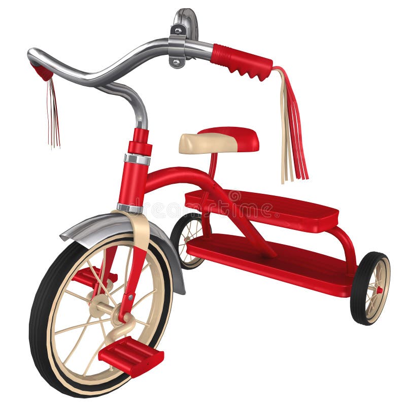 3d Rendering of a Retro Tricycle Stock Illustration Illustration of