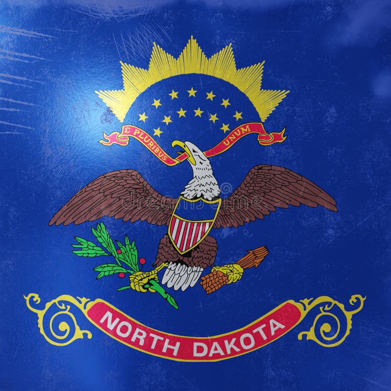 North Dakota State flag icon vector illustration