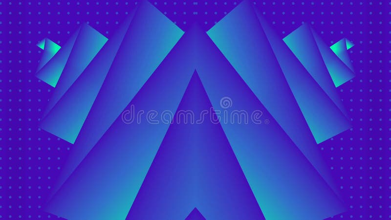 3d rendering seamless loop animation with endlessly moving blue zigzag pattern stock illustration