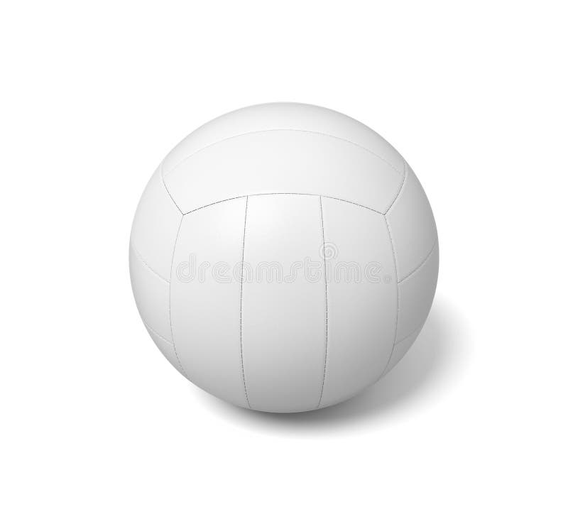 3d Rendering Of A Single White Volleyball Ball With A Shadow Lying On A ...