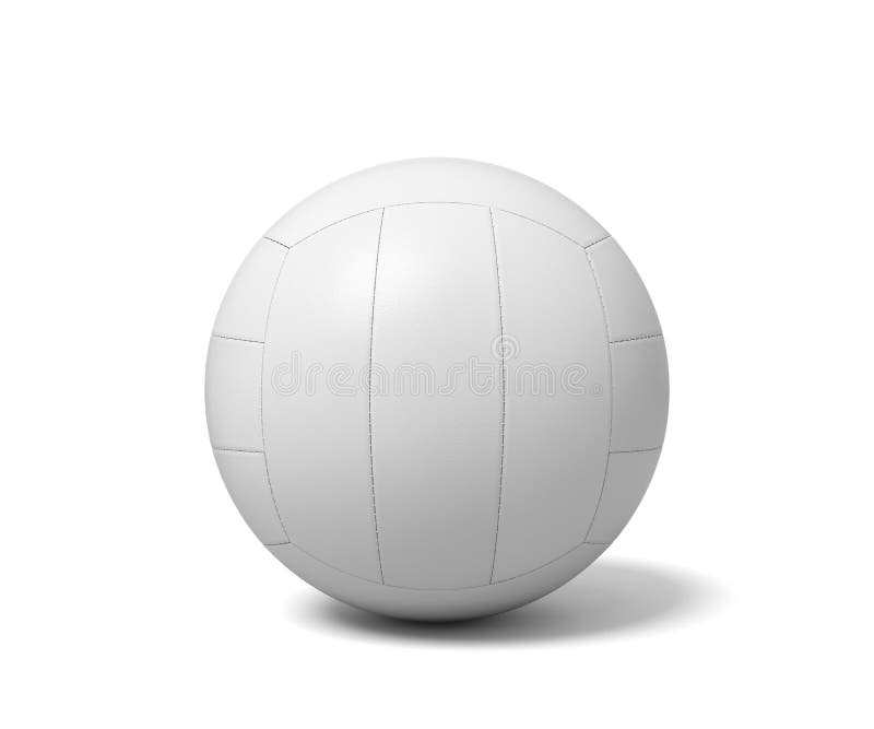 3d Rendering of a Single White Volleyball Ball with a Shadow Lying on a ...