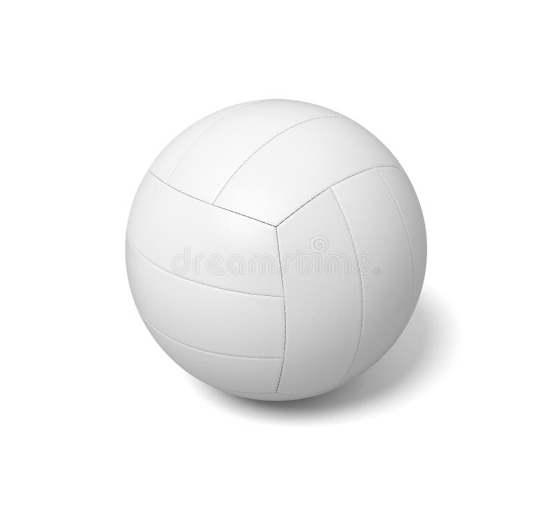 3d Rendering Of A Single White Volleyball Ball With A Shadow Lying On A ...