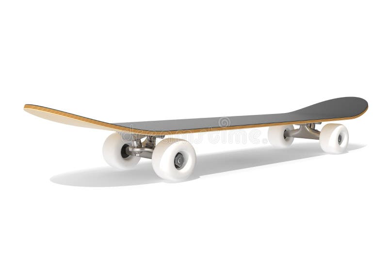 3d Rendering Skateboard Deck Isolated On White Background 