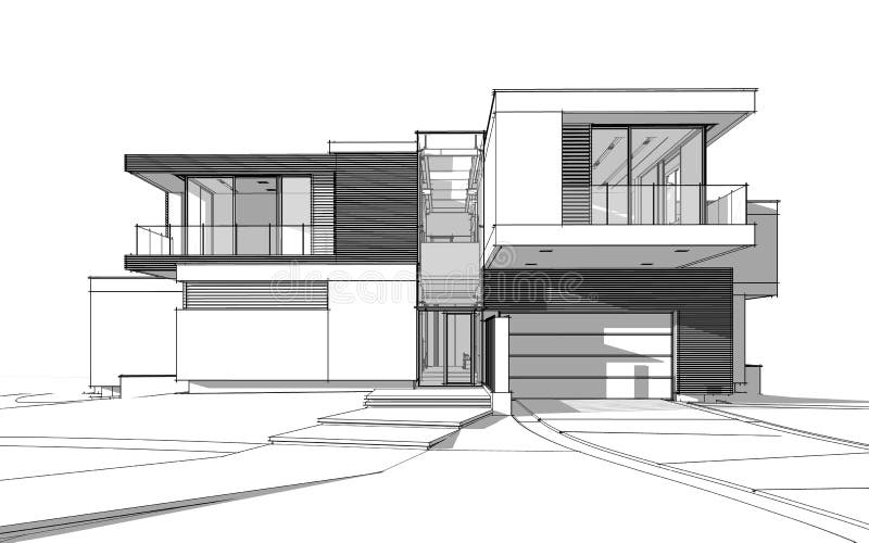 Architectural drawings – DeCoster House | Lawrence Modern home