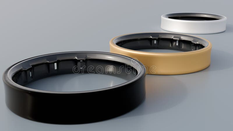 3d rendering of smart rings isolated in the background vector illustration