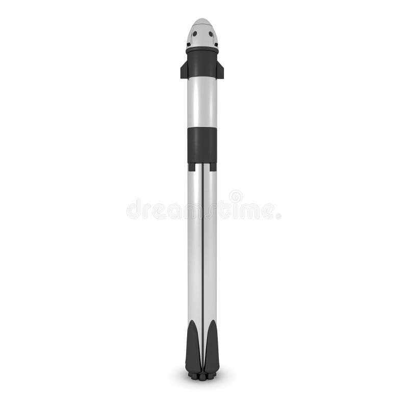3D Rendering of spaceship rocket vector illustration