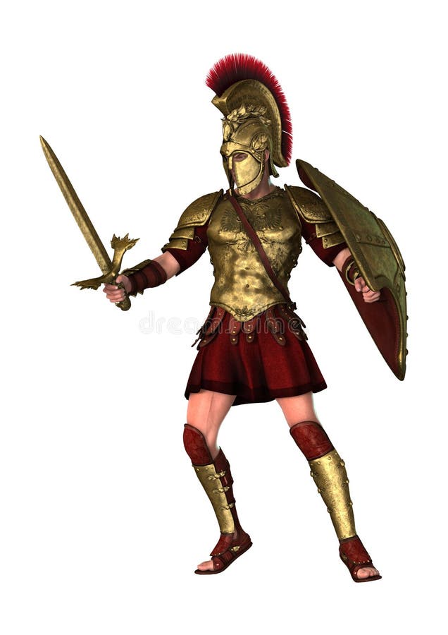 3D Rendering Spartan Warrior on White vector illustration 3D Rendering Spartan Warrior on White vector illustration