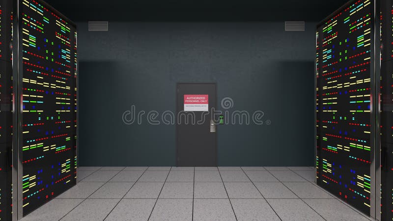 D rendering of the supercomputing room d rendering of the supercomputing room vektorillustrasjon
