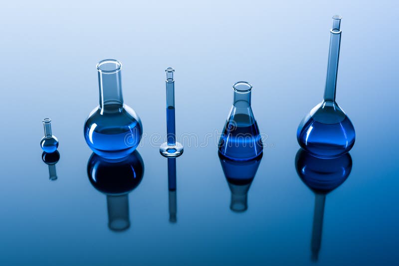 3d Rendering, Test Tube and Beaker in the Lab Stock Image Image of