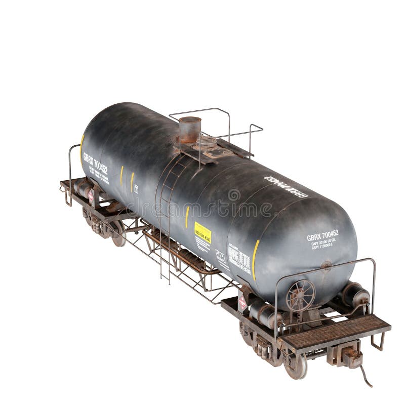 A Gas Tank Train, 3d Rendering Stock Illustration Illustration of