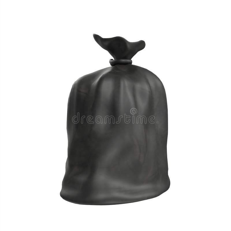 3D Rendering Of Trash Bag Model royalty free illustration