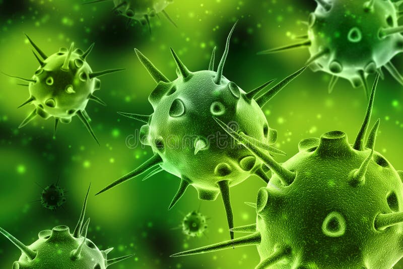 Virus In Digital Background, Healthcare And Medical Background Stock