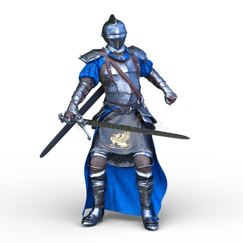3D rendering of warrior stock illustration 3D rendering of warrior stock illustration