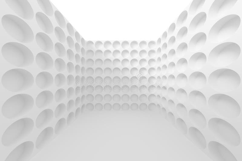 3d Rendering of White Abstract Interior Background Stock Illustration