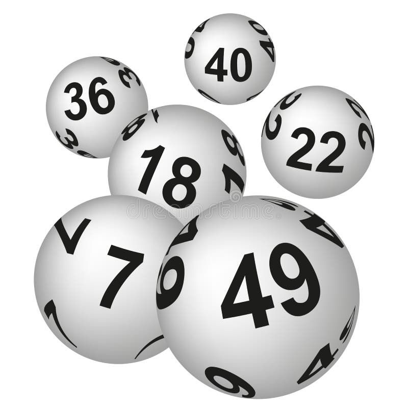 3D rendering of white balls with numbers on white background