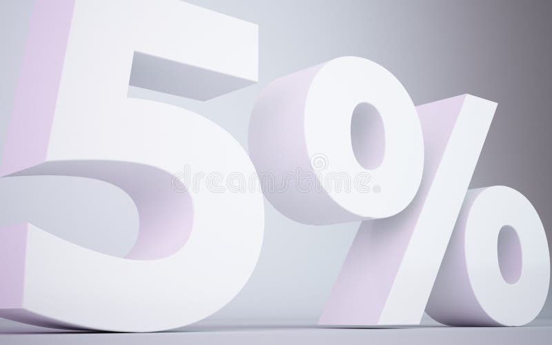 3D Rendering White 40 Percentage Isolated White Background Stock ...