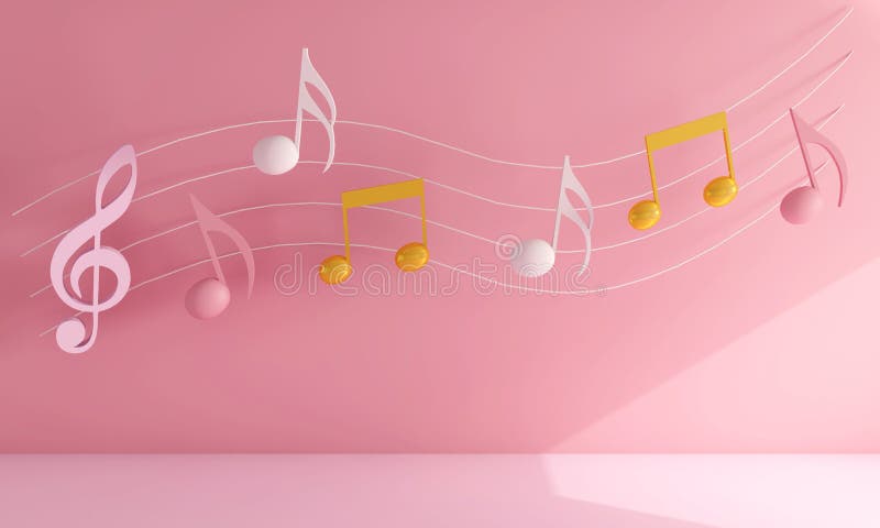 music note background 3d