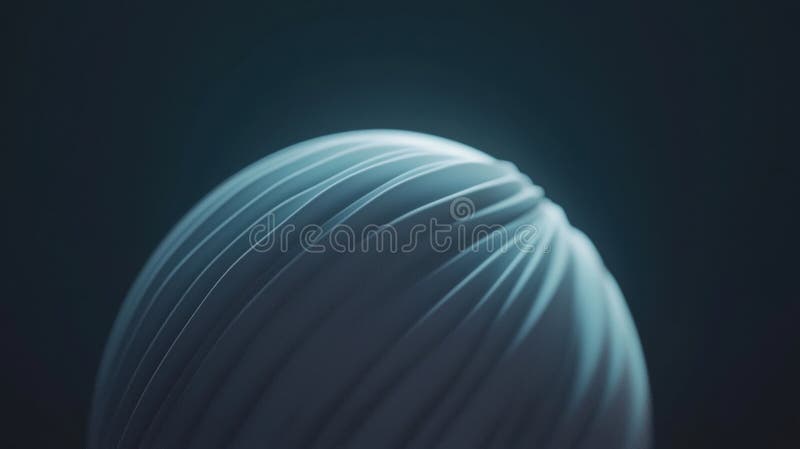 A 3D rendering of a white sphere with a textured surface. vector illustration
