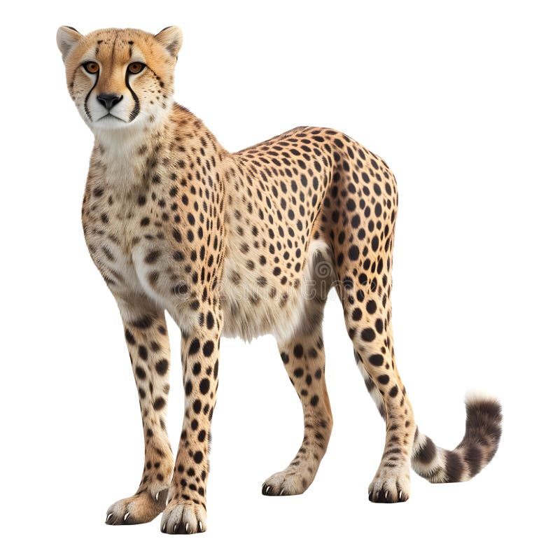 3D Rendering of a Wild Leopard on Transparent Background - vector illustration.