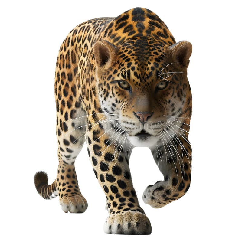3D Rendering of a Wild Tiger on Transparent Background - vector illustration.