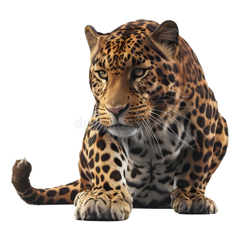 3D Rendering of a Wild Tiger on Transparent Background - vector illustration.