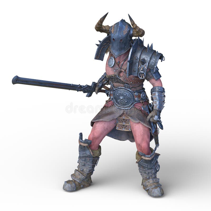 3D rendering of Wild Warrior vector illustration