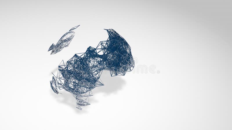 3d renderingu abstrakcjonistyczna kula ziemska z cząsteczkami i plexus strukturą Technologii cyfrowej planeta Triangulated strukt royalty ilustracja 3d renderingu abstrakcjonistyczna kula ziemska z cząsteczkami i plexus strukturą Technologii cyfrowej planeta Triangulated strukt royalty ilustracja