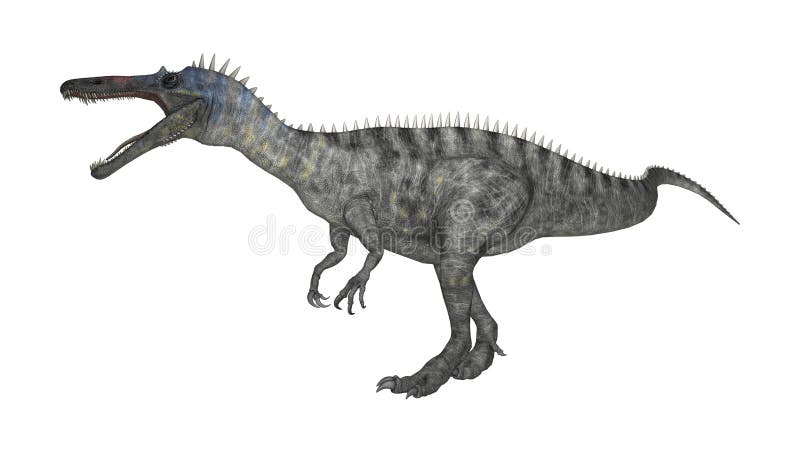 3D renderingu dinosaur Suchomimus na bielu ilustracja wektor 3D renderingu dinosaur Suchomimus na bielu ilustracja wektor