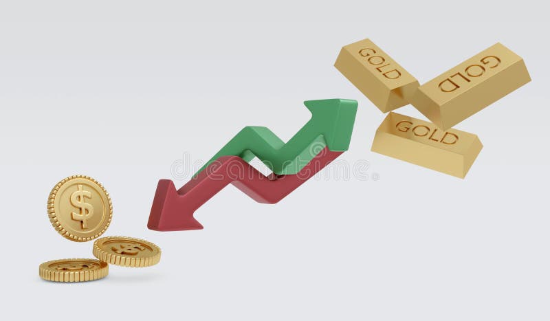 O xadrez e as moedas no gráfico de pizza para renderização 3d de