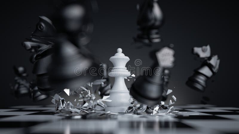 O Rei Na Batalha Do Jogo De Xadrez Da Rendição Do Tabuleiro De Xadrez Pelo  Cavaleiro E a Rainha Checkmate, Conceito Da Estratégia Foto de Stock -  Imagem de posto, batalha: 123867282