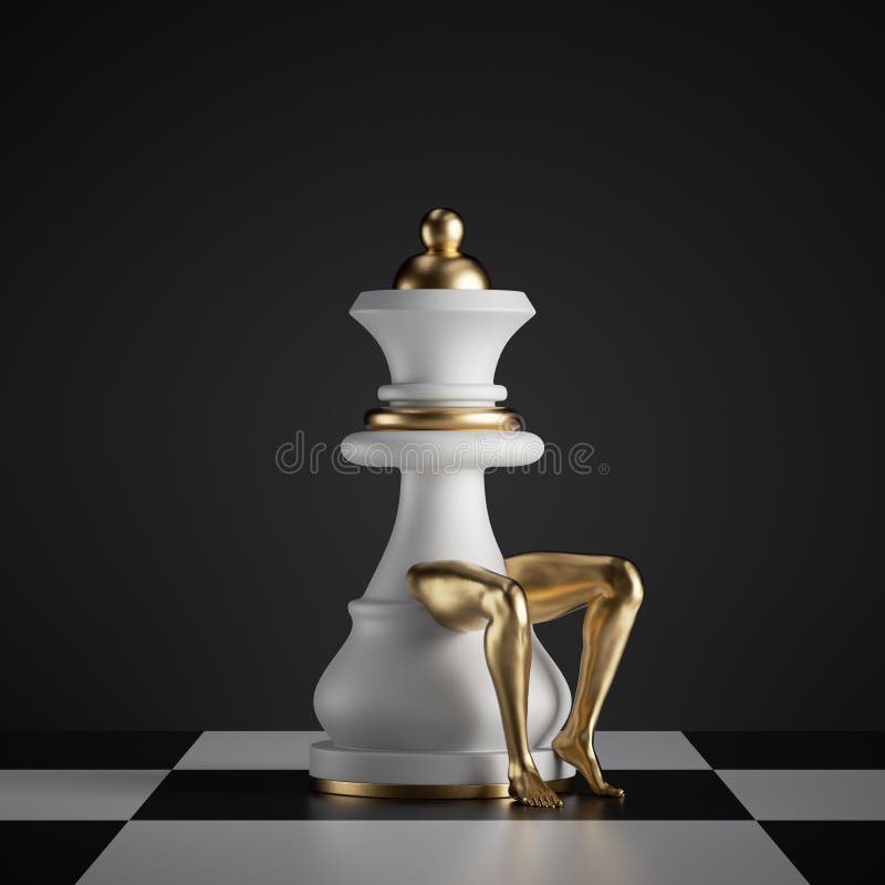 Rei do xadrez. design de papel de parede 3d. renderização 3d.