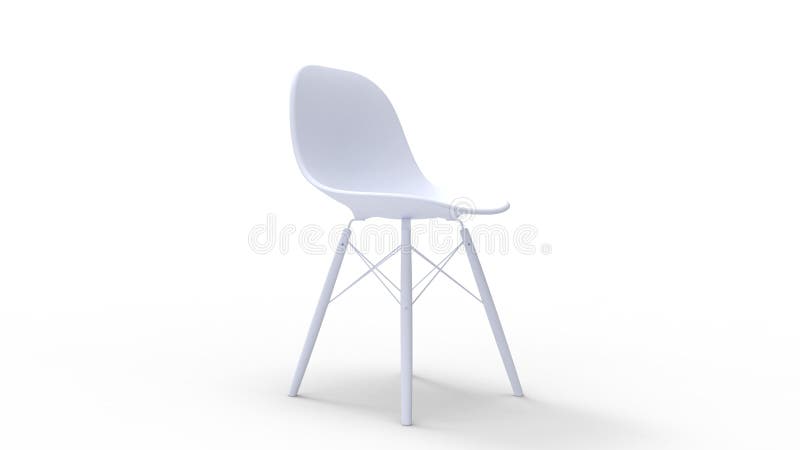 3d renderização de uma cadeira de projeto isolada em fundo de estúdio ilustração do vetor